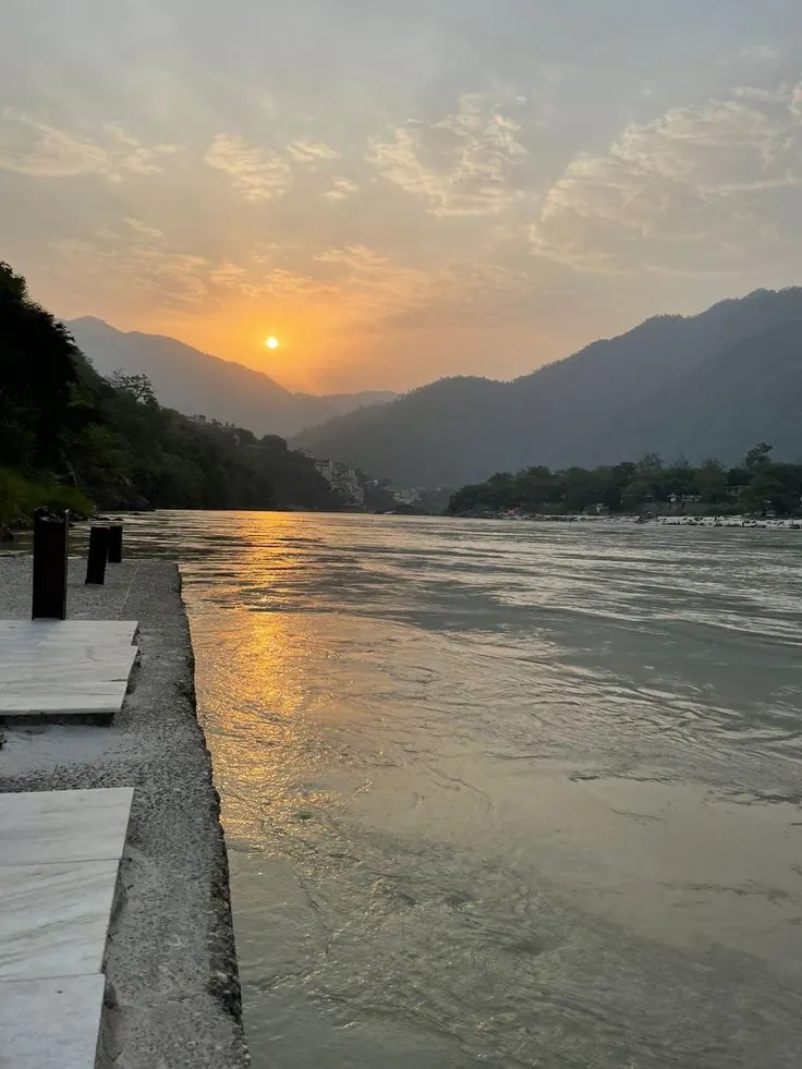 The Ganga and Himalayan foothills at Rishikesh